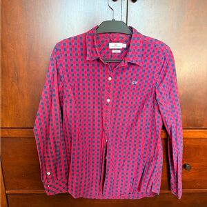Vineyard Vines Women’s Red and Blue Checkered Shirt